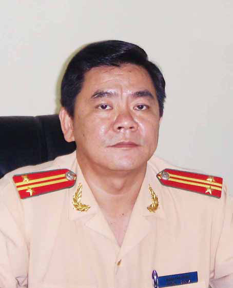 Trưởng phòng CSGT Công an tỉnh Đồng Nai Đặng Thế Trung khi còn mang hàm Trung tá.