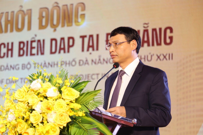 Ông Hồ Kỳ Minh, Ủy viên Ban Thường vụ Thành ủy, Phó Chủ tịch UBND Thành phố Đà Nẵng phát biểu tại sự kiện.