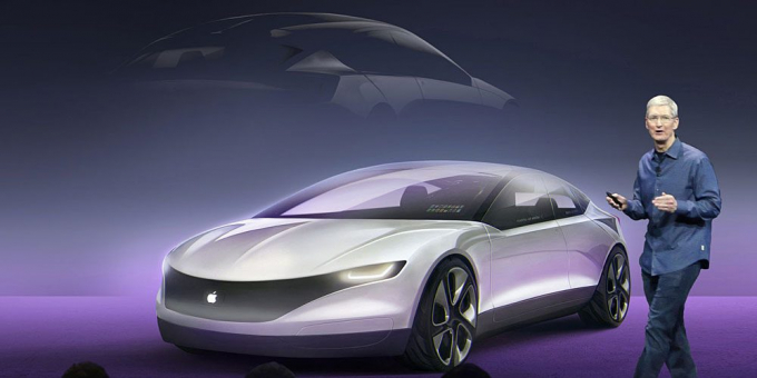 Tổng giám đốc Tim Cook của tập đoàn Apple. Các nguồn tin tiết lộ Apple đặt mục tiêu sản xuất ô tô tự lái với công nghệ pin riêng vào năm 2024. Ảnh: AP