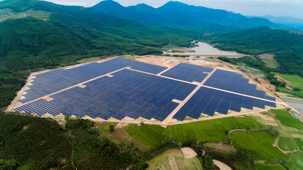 The My Hiep solar power project in Binh Dinh province, central Vietnam. Photo courtesy of the Vietnam Renewable Energy Joint Stock Company.