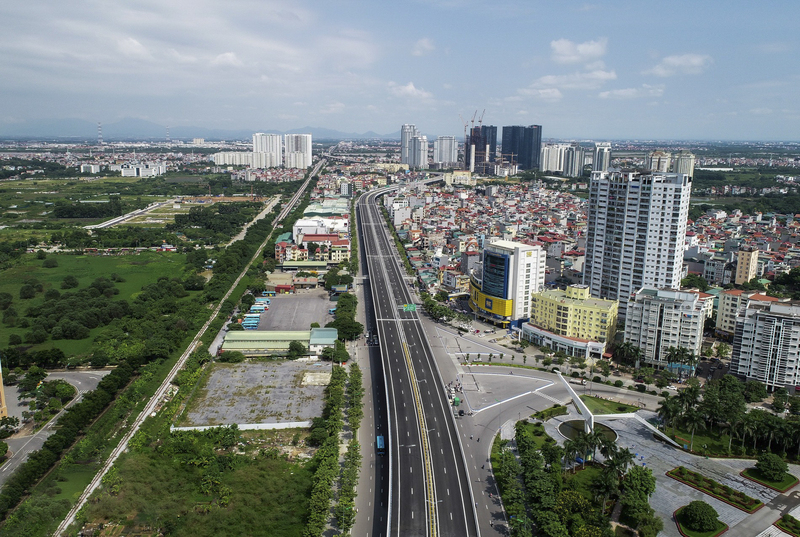 An aerial view of the Belt Road 3 area in Hanoi. Photo by The Investor/Trong Hieu.
