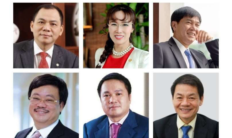  The other six Vietnamese representatives in Forbes’s list of USD billionaires. Photo courtesy of the billionaires.
