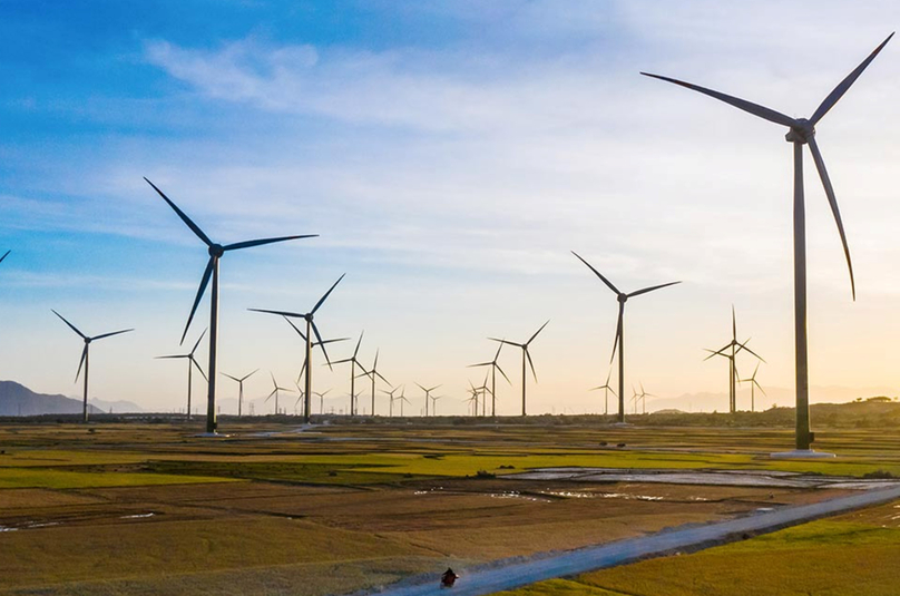 Trung Nam Ninh Thuan wind farm in the central coastal province of Ninh Thuan. Photo courtesy of Trung Nam Group.
