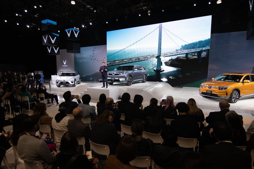  VinFast introduces its electric cars at the New York International Auto Show 2022 in April. Photo courtesy of VinFast.