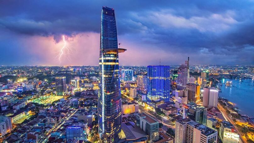 Bitexco Financial Tower in District 1, HCMC is Vietnam's fourth highest building. Photo courtesy of Vietnam Airlines. 