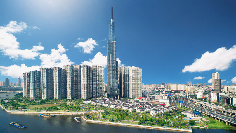 Landmark 81 Vinhomes Central Park, invested by Vingroup, in Ho Chi Minh City. Photo courtesy of the company. 