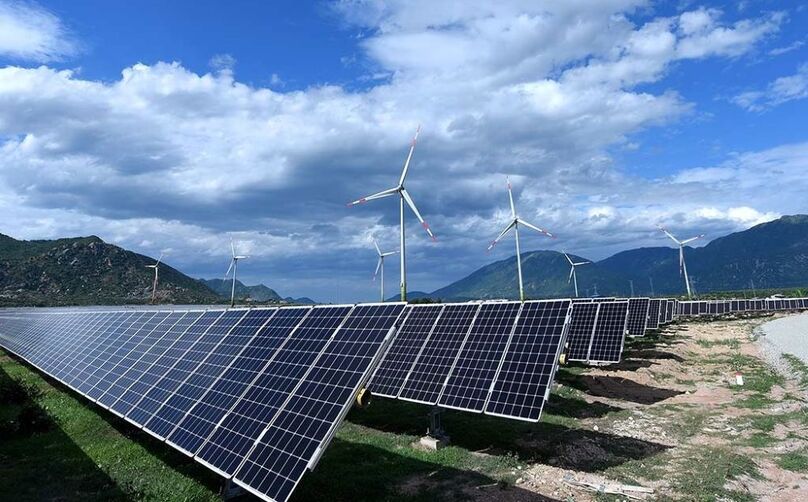 A solar power project of Trung Nam Group in Ninh Thuan province, south central Vietnam. Photo courtesy of Trung Nam. 