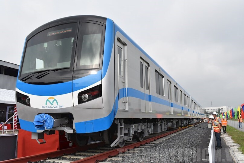 Train No.1 of the Ben Thanh - Suoi Tien metro line. Photo courtesy of Ho Chi Minh City's Party Committee.