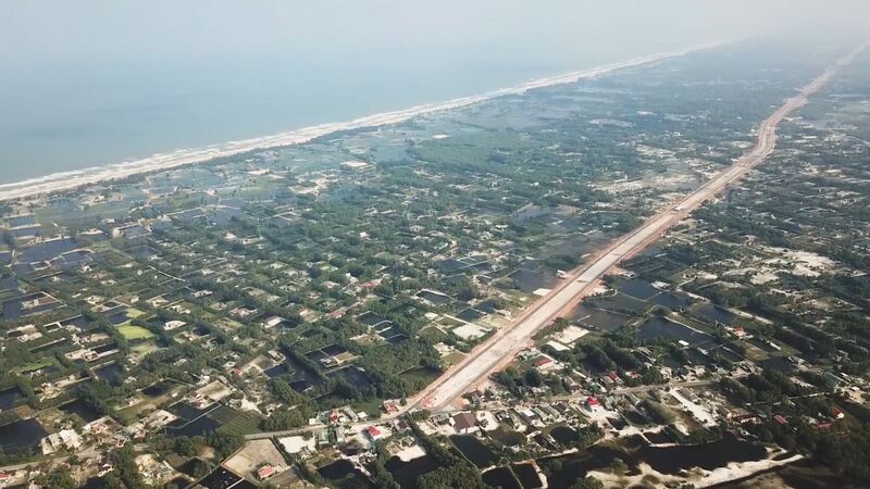  An aerial view of the Quang Tri Southeast Economic Zone. Photo courtesy of the province.