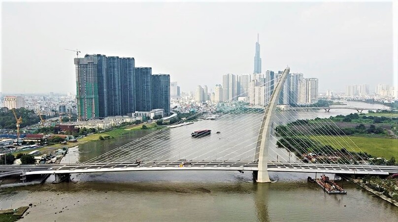 The Thu Thiem 2 Bridge in Ho Chi Minh City's center. Photo courtesy of the government’s portal.