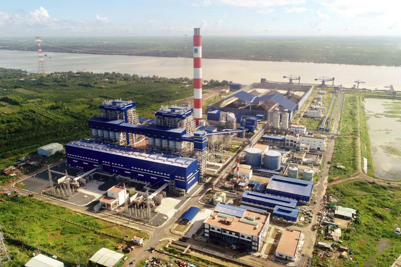An aerial view of Song Hau 1 thermal power plant in Hau Giang province, southern Vietnam. Photo courtesy of Lilama Corp.