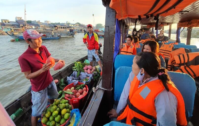 Cai Rang is the most well-known floating market in Mekong Delta. Photo courtesy of VOV.