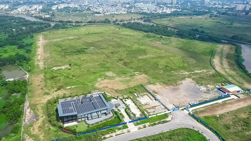 A current aerial view of the Saigon Sports City project site in Ho Chi Minh City. Photo by The Investor/Gia Huy.