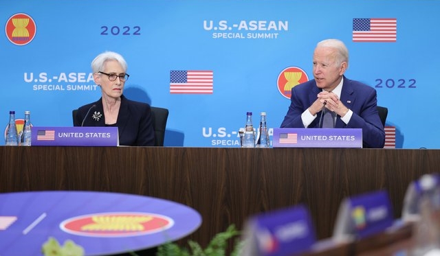 U.S. President Joe Biden (R) at the ASEAN-U.S Summit in Washington D.C., May 2022. Photo courtesy of the government's portal.