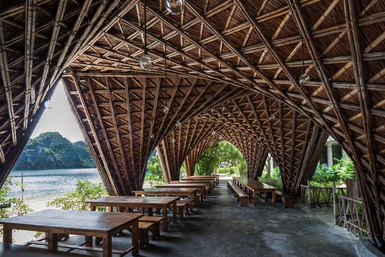 Castaway Island Resort is made of a bamboo structure, a Vietnamese symbolic material. Photo courtesy of VTN Architects.