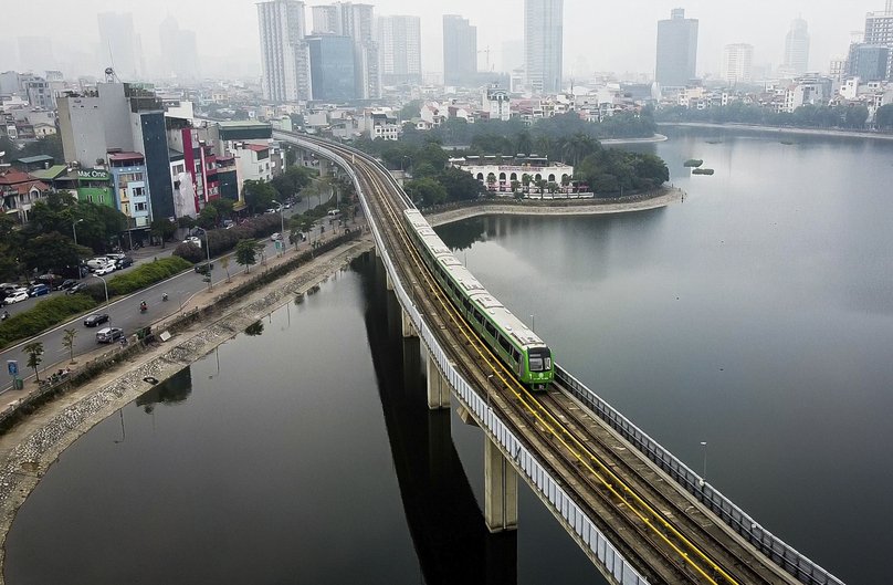 The Cat Linh-Ha Dong train line is in service in Hanoi. Photo by TheInvestor/Trong Hieu.