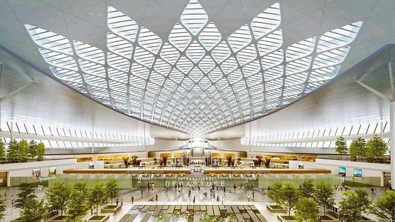 An artist's impression of a Long Thanh International Airport passenger terminal. Photo courtesy of Airports Corporation of Vietnam. 