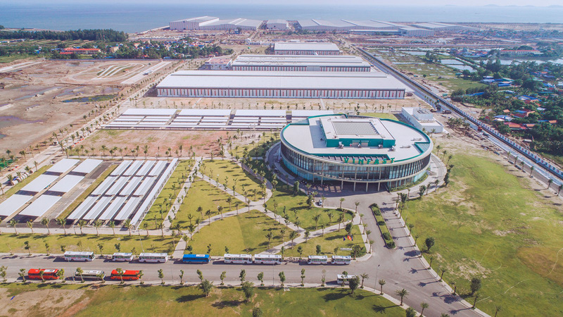 An aerial view of the 365-hectare VinFast automobile factory in Hai Phong city, northern Vietnam. Photo courtesy of Vinhomes.