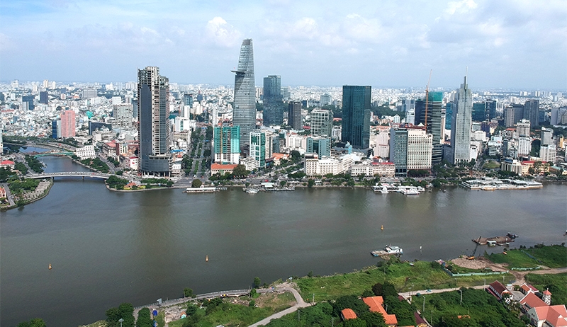 A aeria view of Ho Chi Minh City's center. Photo courtesy of Nhan Dan newspaper.