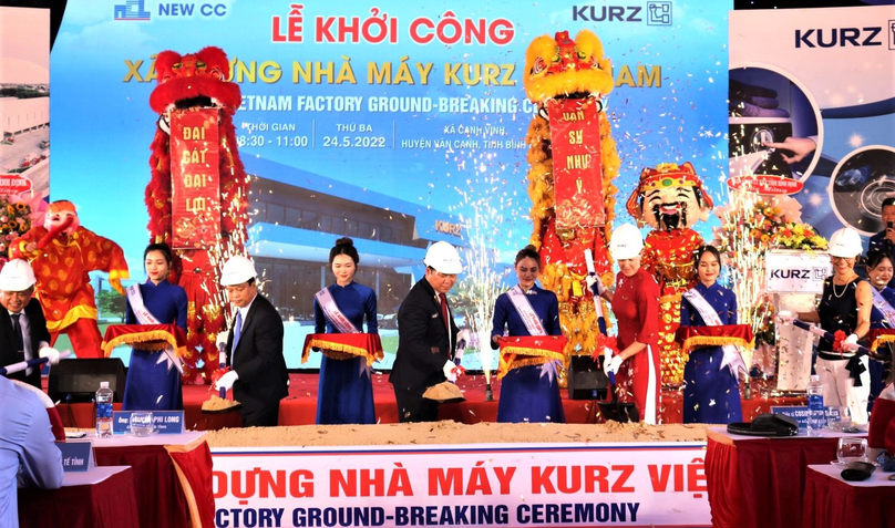 Kurz breaks ground for the coatings plant on May 24, 2022 in Binh Dinh province, central Vietnam. Photo courtesy of the province's portal.