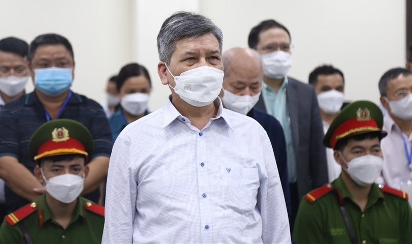 Tran Ngoc Ha, former chairman of Vietnam Engine and Agricultural Machinery Corporation (VEAM), in court. Photo courtesy of Lao dong newspaper.