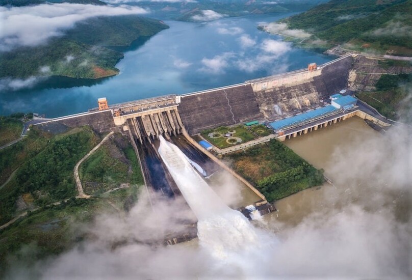 An aerial view of Son La hydropower plant in northern Vietnam. Photo courtesy of Son La province’s portal. 