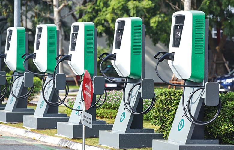A VinFast EV charging station in Vietnam. Photo courtesy of the company. 