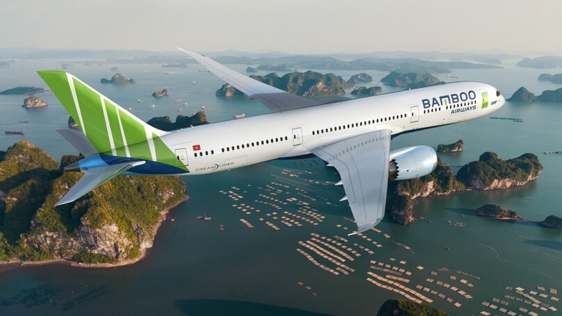 A Bamboo Airways plane. Photo courtesy of VOV.