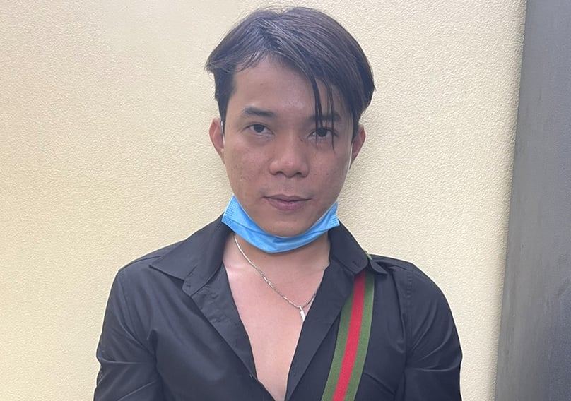 Truong Ngoc Tinh at a police station in Ho Chi Minh City. Photo courtesy of the police.