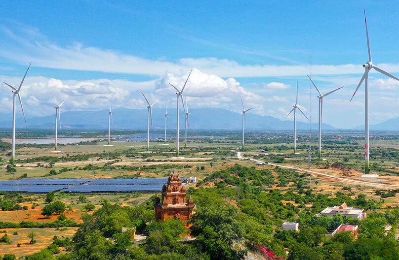 The 46.2 MW Wind Farm No.5 invested by Trung Nam Group in Ninh Thuan province, south-central Vietnam. Photo courtesy of the company.