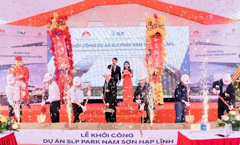 Construction of SLP Park Nam Son Hap Linh begins on June 23, 2022 in Bac Ninh, northern Vietnam. Photo courtesy of SLP.