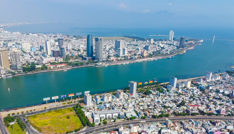An aerial view of Danang city by Han River, central Vietnam. Photo courtesy of VOV.