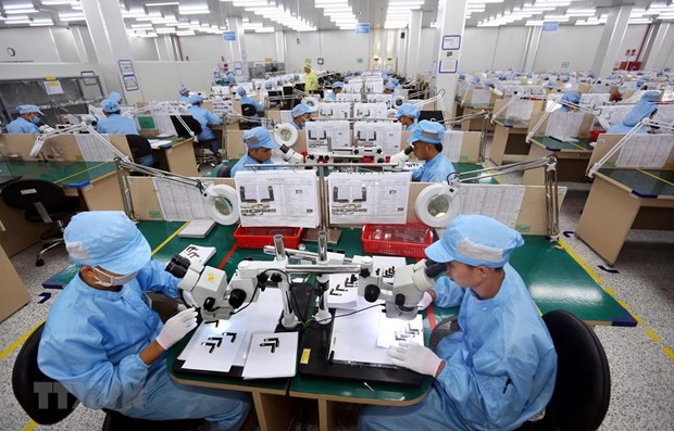 Production at Young Poong Electronics VINA Co., Ltd. in Binh Xuyen II Industrial Park, Vinh Phuc province, northen Vietnam. Photo courtesy of Vietnam News Agency.