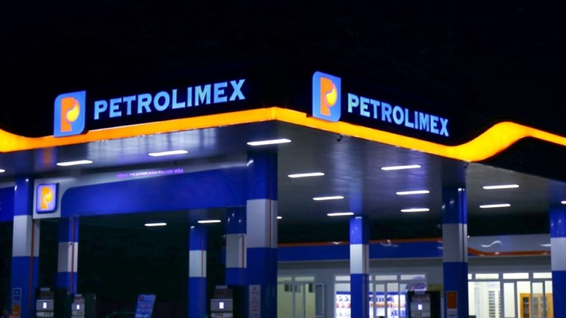 A Petrolimex gasoline station at night. Photo courtesy of the company.