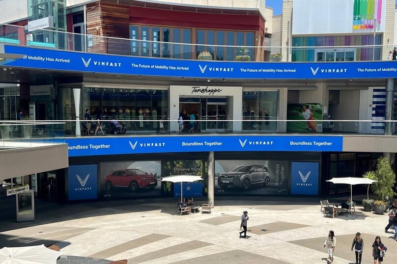 VinFast Santa Monica in the Santa Monica Trade Center area, Los Angeles. The store is near the VinFast U.S. headquarters and near a Tesla showroom. Photo courtesy of the company.