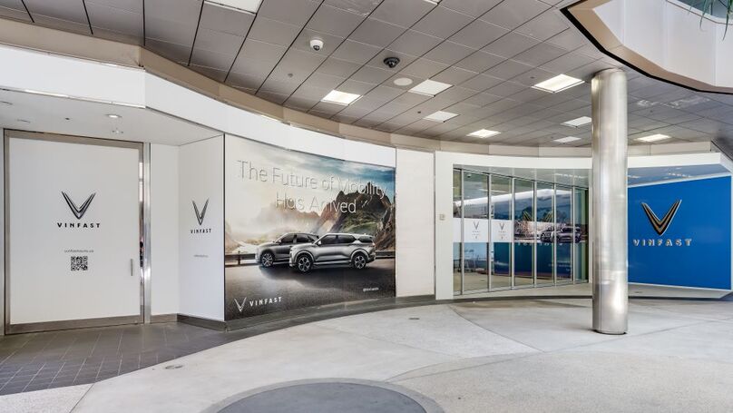 Inside the VinFast Santa Monica store. Photo courtesy of the company.