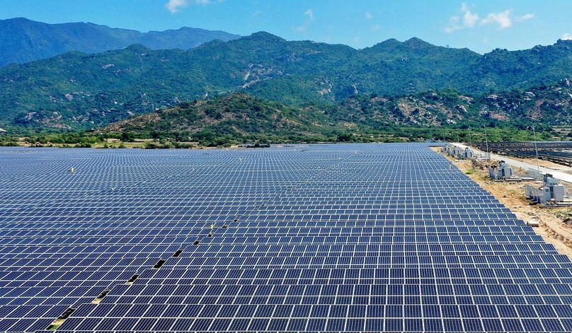 A ground-mounted solar power plant in Ninh Thuan province, south-central Vietnam. Photo courtesy of EVN.