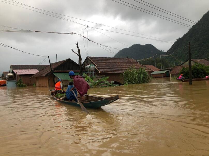 Flood in Quang Binh province, central Vietnam. Photo courtesy of the government's portal.