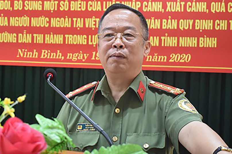 Tran Van Du, former deputy chief of the Ministry of Public Security’s immigration management agency. Photo courtesy of Cong An newspaper.