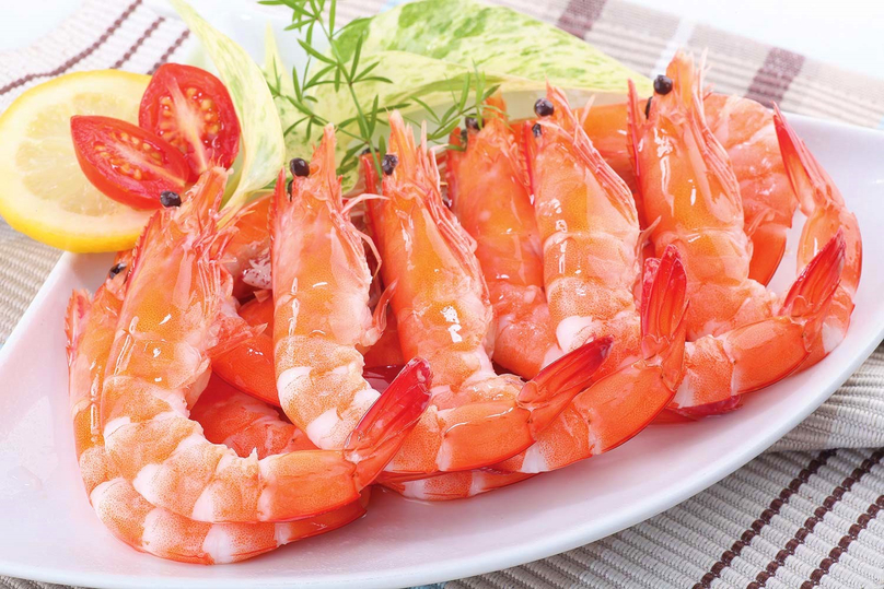 Minh Phu Seafood’s boiled tiger shrimps. Photo courtesy of the company.