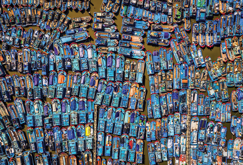 'Matrix of boats' by photographer Nguyen Vu Cao. Photo courtesy of HIPA.