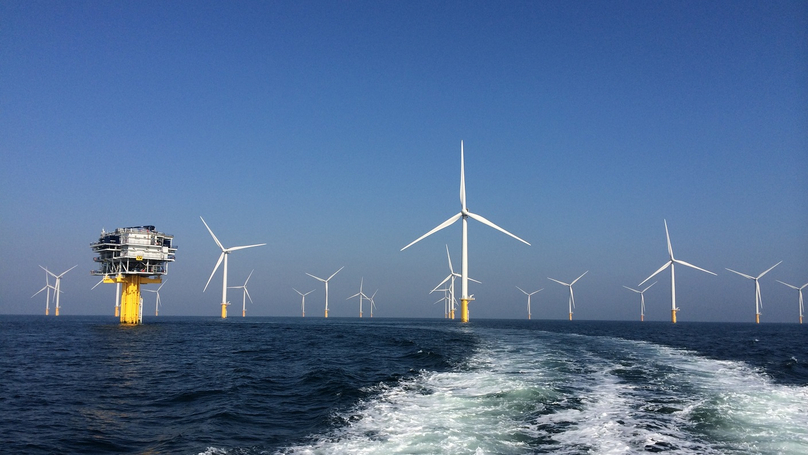 An offshore wind power project. Photo courtesy of Sumitomo Corporation.