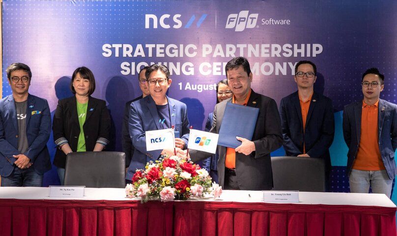 NCS and FPT Software embark on their partnership in Hanoi on August 1, 2022. Photo courtesy of FPT.