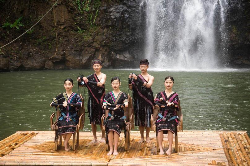 Costumes of the Central Highlands people appear on the video. Photo courtesy of Vietnam Airlines.