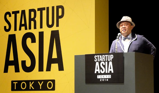 Taizo Son at an Asia startup event in Japan. Photo courtesy of TechinAsia.