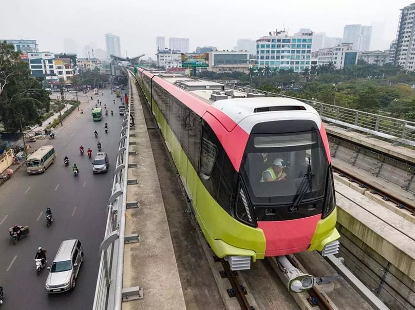 A section of the Nhon-Hanoi Station railway project, Hanoi's second metro line. Photo courtesy of Vietnamnet.