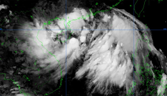 Satellite image of storm Mulan at 7 a.m. on August 10, 2022. Photo courtesy of National Center for Hydro-meteorological Forecasting (NCHMF).