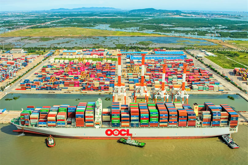 A part of the Cai Mep-Thi Vai deep seaport cluster in Ba Ria-Vung Tau province, southern Vietnam. Photo courtesy of the port complex.