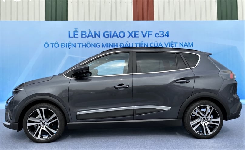 VF E34 is a VinFast electric car available in the Vietnamese market. Photo courtesy of Voice of Vietnam.