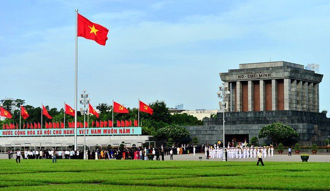 The Mausoleum of President Ho Chi Minh in Ba Dinh district, Hanoi. Photo courtesy of Vietnam Television.